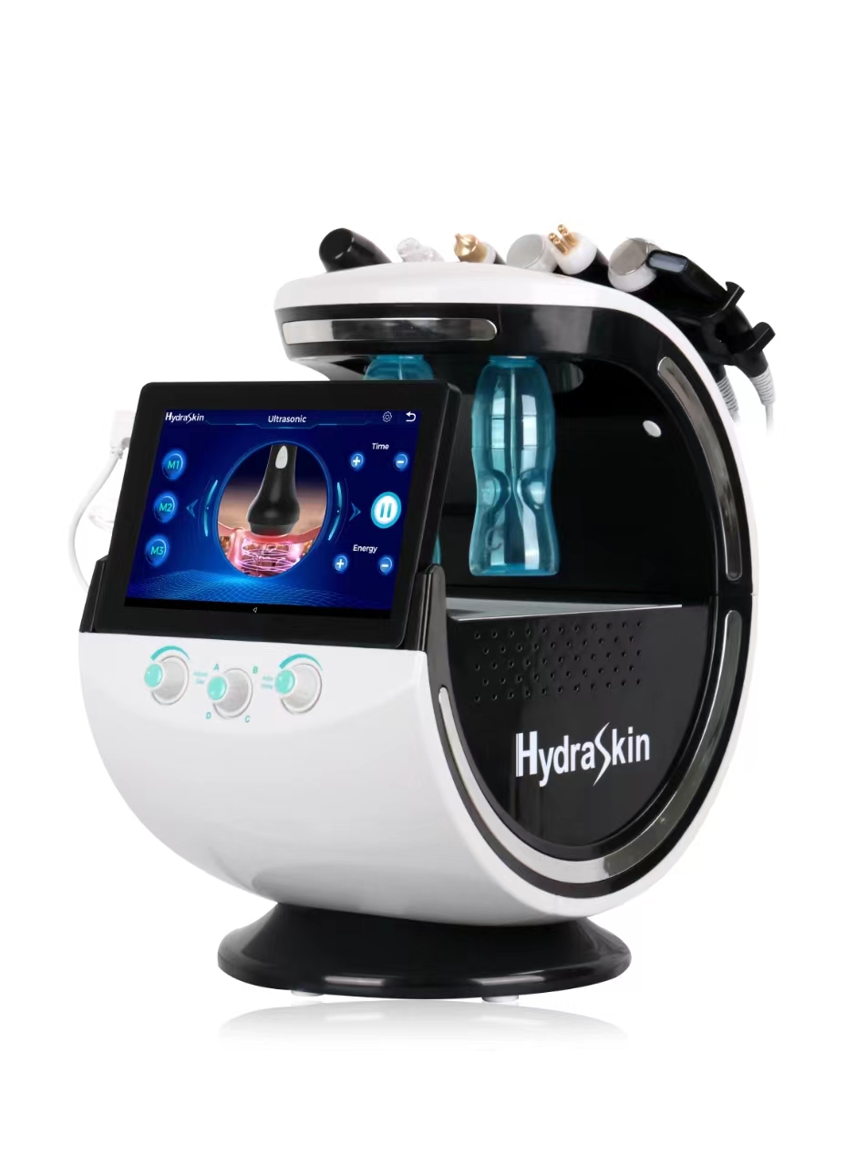 Косметологический комбайн 7 в 1: гидропилинг, радиолифтинг, уз-пилинг, крио, анализатор кожи Smart Ice Blue Pro